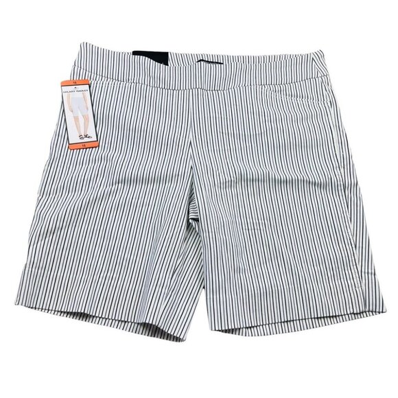 Hilary Radley Stripped Sit At Waist Bermuda Plus Size Women Short Size 16 - Picture 1 of 14